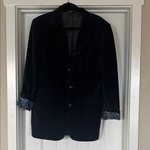 Merona Men’s Velvet Blazer – Navy Blue, Size 42R